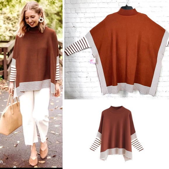 Chicwish Sweaters - 🚫SOLD! NWT🤩🎁 |•CHICWISH•| Pretty Poncho Sweater